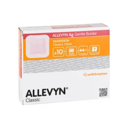 Allevyn Ag Gentle Border 7,5x7,5 cm tvarstis, 10 vnt