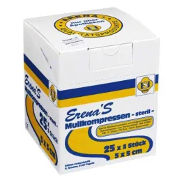Erena sterilus marlės kompresas 5x5cm, 25x2 vnt