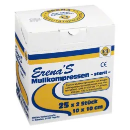 Erena Sterilus marlės kompresas 10x10, 25x2 vnt