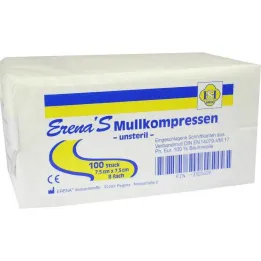 Erena nesterilus marlės kompresas 7,5, 100 vnt