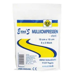 Erena sterilus marlės kompresas 10x10, 5x2 vnt