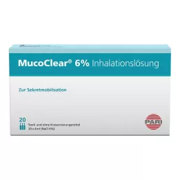 MUCOCLEAR 6 % NaCl inhaliacinis tirpalas, 20X4 ml