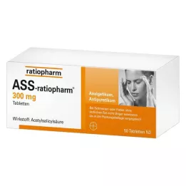 ASS-ratiopharm 300 mg tabletės, 50 vnt