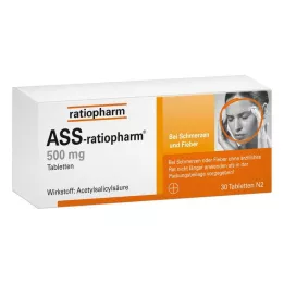 ASS-ratiopharm 500 mg tabletės, 30 vnt
