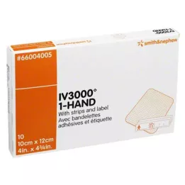 OPSITE IV 3000 10x12 cm skaidrios kaniulės fiksacija, 10 vnt