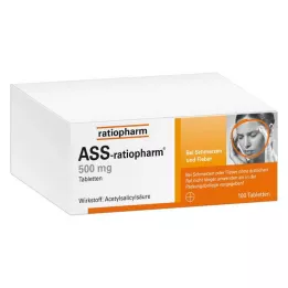 ASS-ratiopharm 500 mg tabletės, 100 vnt