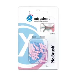 MIRADENT Interd.Pic-Brush pakaitinis šepetys xx-fine pink, 12 vnt
