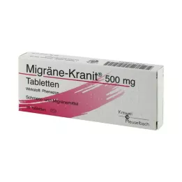 MIGRÄNE KRANIT 500 mg tabletės, 10 vnt