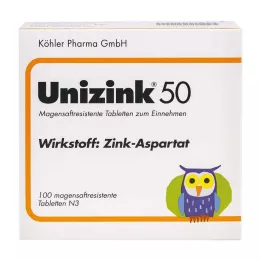 UNIZINK 50 skrandyje neirių tablečių, 100 vnt