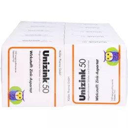 UNIZINK 50 skrandyje neirių tablečių, 10X100 vnt