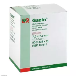 GAZIN Marlės komp. 7,5x7,5 cm sterilus 8 sluoksnių, 25X2 vnt