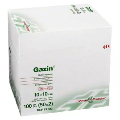 GAZIN Marlės komp.10x10 cm sterilus 8 sluoksnių, 50X2 vnt