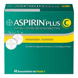 ASPIRIN plius C šnypščiosios tabletės, 40 vnt