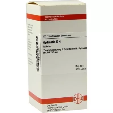 HYDRASTIS D 4 tabletės, 200 vnt