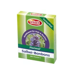 FLORIMEL Sage Bonbons su vitaminu C be cukraus, 40 g