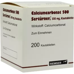 CALCIUMCARBONAT 500 kramtomųjų tablečių, 200 vnt
