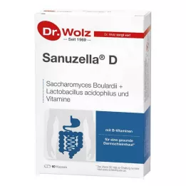 SANUZELLA D Celiuliozės kapsulės, 60 vnt