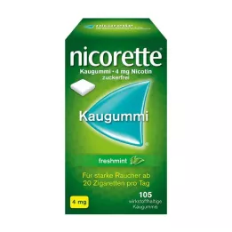 NICORETTE 4 mg šviežiai mėtų kramtomoji guma, 105 vnt