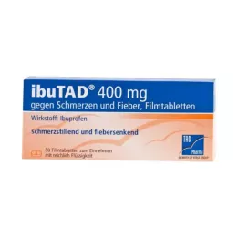 IBUTAD 400 mg nuo skausmo ir karščiavimo, plėvele dengtos tabletės, 50 vnt
