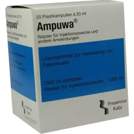 AMPUWA Plastikinės ampulės injekcinis/infuzinis tirpalas, 20X20 ml