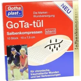 GOTA TÜL Tepaliniai kompresai 7,5x10 cm sterilūs, 10 vnt