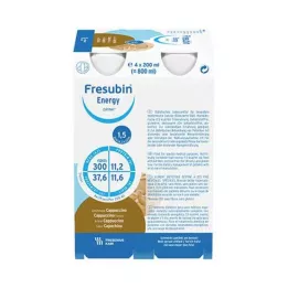 FRESUBIN ENERGY DRINK Cappuccino gėrimo butelis, 4X200 ml