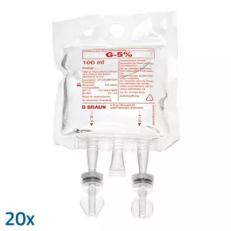 GLUCOSE 5 % B.Braun Ecobag, 20X100 ml
