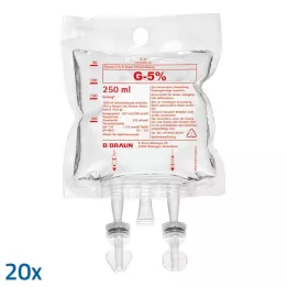 GLUCOSE 5 % B.Braun Ecobag, 20X250 ml