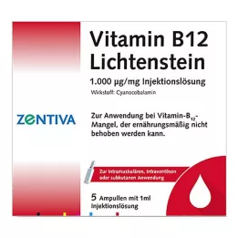 VITAMIN B12 1000 μg Lichtenšteino ampulės, 5X1 ml