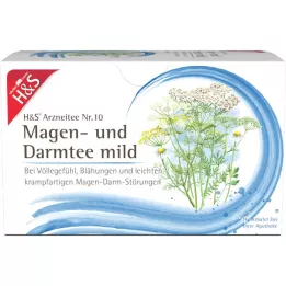 H&amp;S skrandžio ir žarnyno arbatos švelnūs filtrų maišeliai, 20X2,0 g