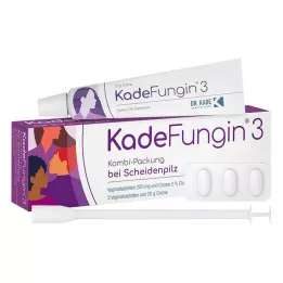 KADEFUNGIN 3 kombinuotos pakuotės po 20 g kremo + 3 makšties tabletės, 1 vnt