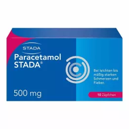 PARACETAMOL STADA 500 mg žvakutės, 10 vnt