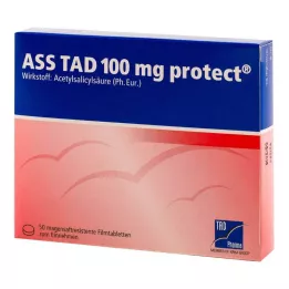 ASS TAD 100 mg Protect skrandyje neirios plėvele dengtos tabletės, 50 vnt