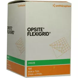 OPSITE Flexigrid transp.žaizdos tvarstis 6x7 cm sterilus, 100 vnt