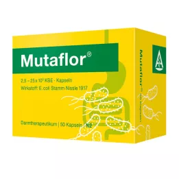 MUTAFLOR skrandyje neirios kietos kapsulės, 50 vnt