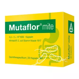 MUTAFLOR mite skrandyje neirios kietos kapsulės, 20 vnt