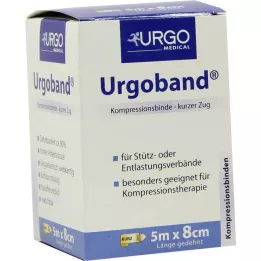 URGOBAND Trumpas tempiamas tvarstis 8 cmx5 m, 1 vnt