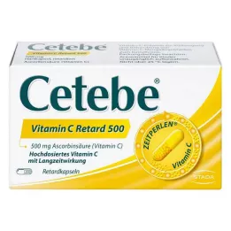 CETEBE Vitamino C pailginto atpalaidavimo kapsulės 500 mg, 60 vnt