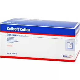 CUTISOFT Medvilninis lizdinis kompresas 5x5 cm sterilus, 50X2 vnt