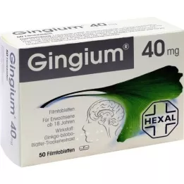 GINGIUM Plėvele dengtos tabletės, 50 vnt