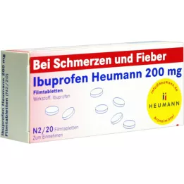 IBUPROFEN Heumann 200 mg plėvele dengtos tabletės, 20 vnt