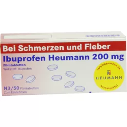IBUPROFEN Heumann 200 mg plėvele dengtos tabletės, 50 vnt