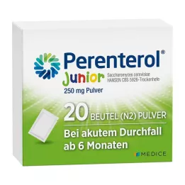 PERENTEROL Junior 250 mg miltelių buteliukas, 20 vnt