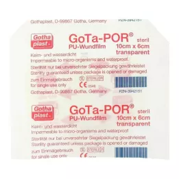 GOTA-POR PU Žaizdų plėvelė 10x6 cm sterilus tinkas, 1 vnt