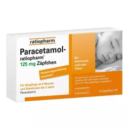 PARACETAMOL-ratiopharm 125 mg žvakutės, 10 vnt