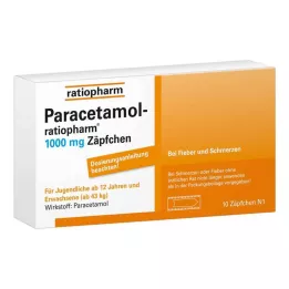 PARACETAMOL-ratiopharm 1000 mg žvakutės, 10 vnt