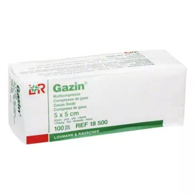 GAZIN Marlės komp. 5x5 cm nesterilus 8 kartų veikimas, 100 vnt