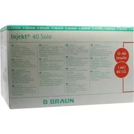 INJEKT Solo insulino purškalas 1 ml U40, 100X1 ml