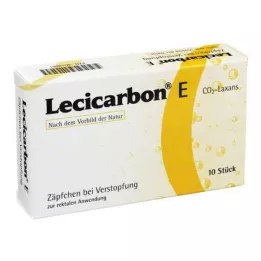 LECICARBON E CO2 Laxans suaugusiųjų žvakutės, 10 vnt