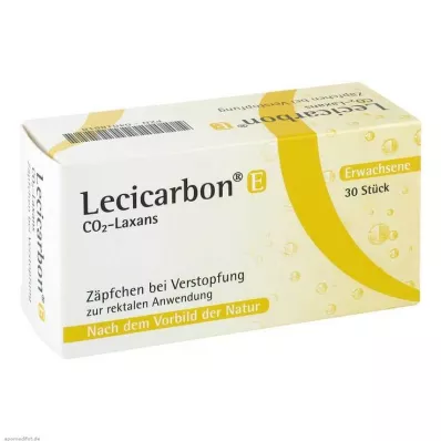 LECICARBON E CO2 Laxans suaugusiųjų žvakutės, 30 vnt